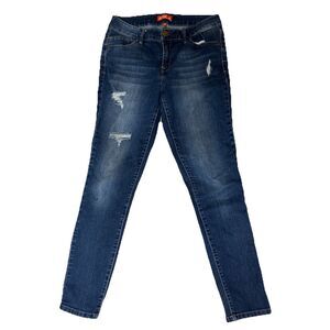 Astor Denim Distressed Skinny Jeans  Size 11 Blue Faded Denim
